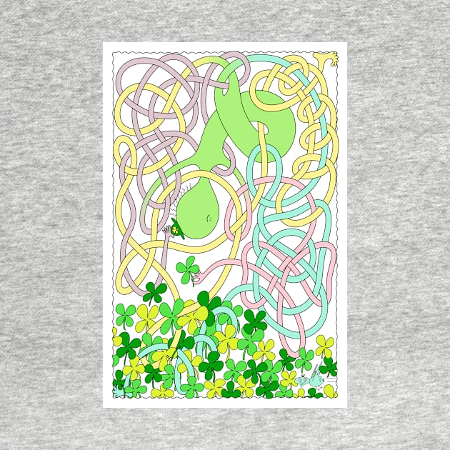 Mr Squiggly Four-Leaf Clover by becky-titus